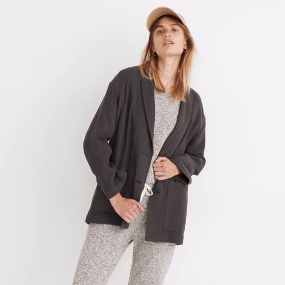 NWOT Madewell Lightspun Dorset Blazer, Size XS, Coal - Picture 1 of 9